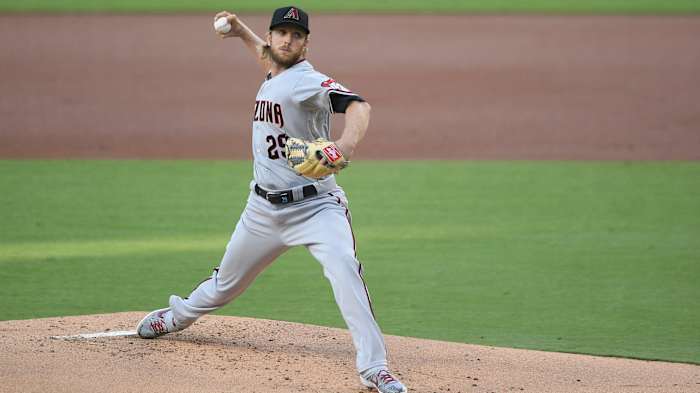 Merrill Kellyerri pitches against the Padres on Aug. 8.